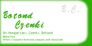 botond czenki business card